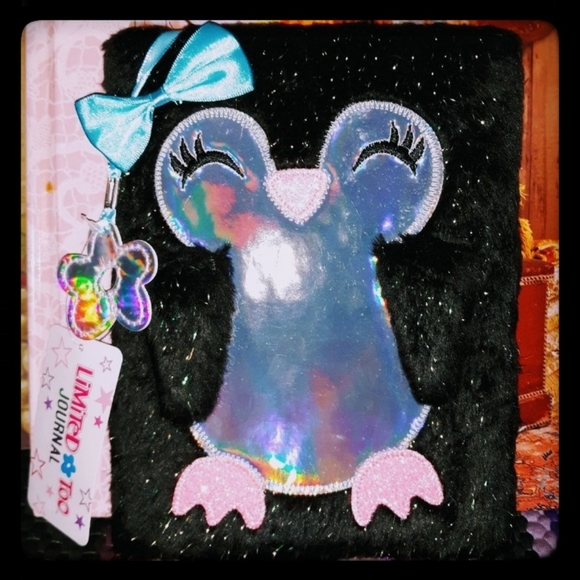 Limited Too Other - 🆕️LAST 1🐧PENGUIN JOURNAL🐧FUZZY 3D SPARKLE🐧